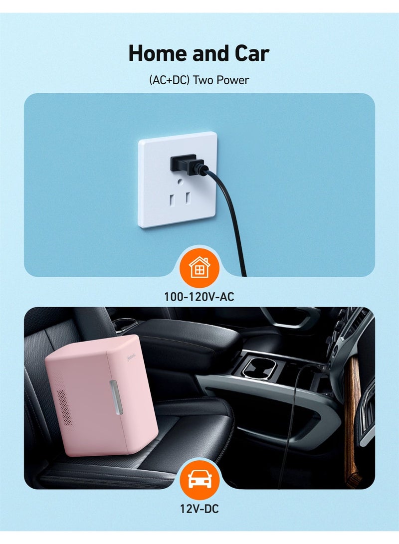 AstroAI 6L Auto Mini Fridge 2.0 Gen | Portable Thermoelectric Cooler & Warmer for Car and Home (Pink) - Image 4